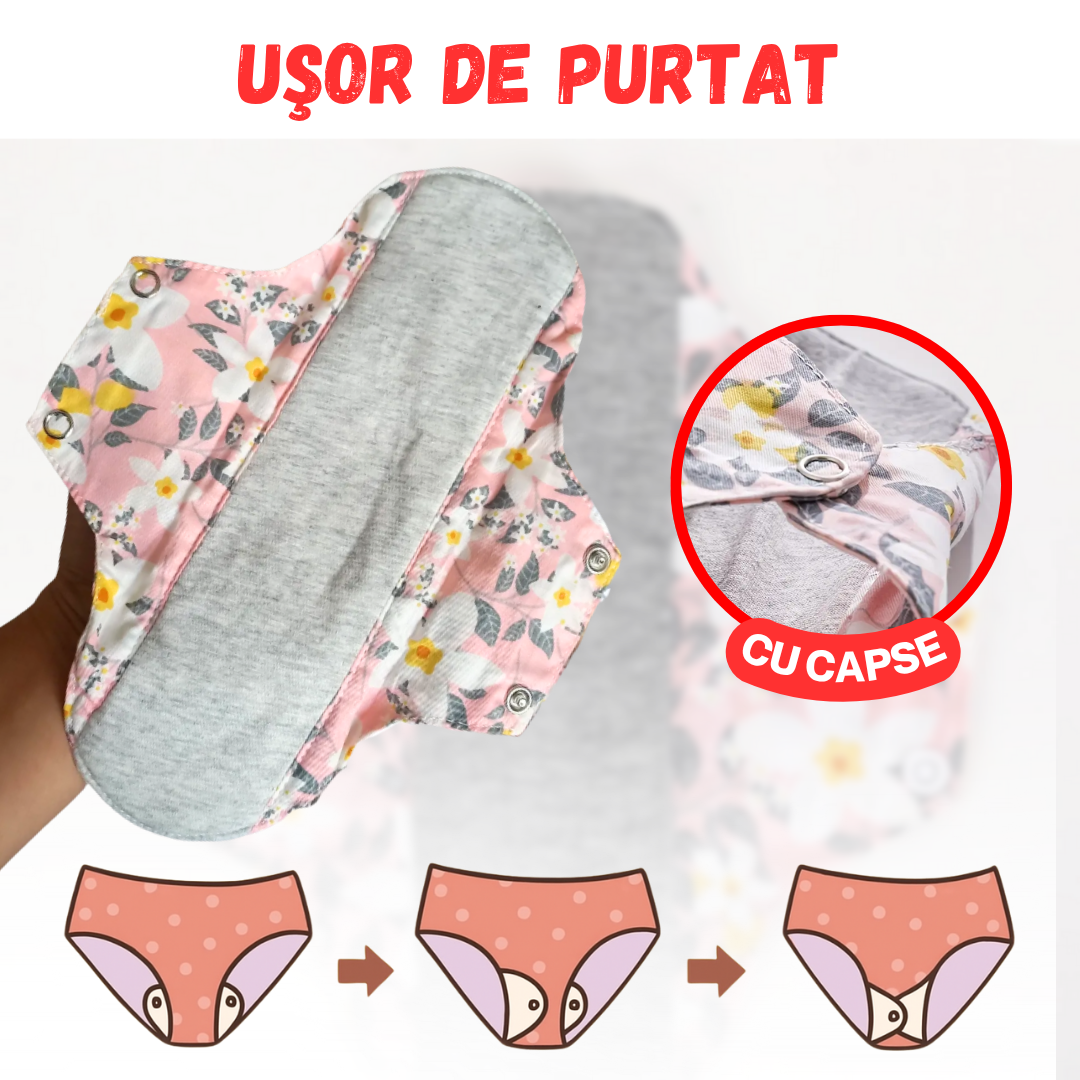 SET 5 ABSORBANTE REUTILIZABILE