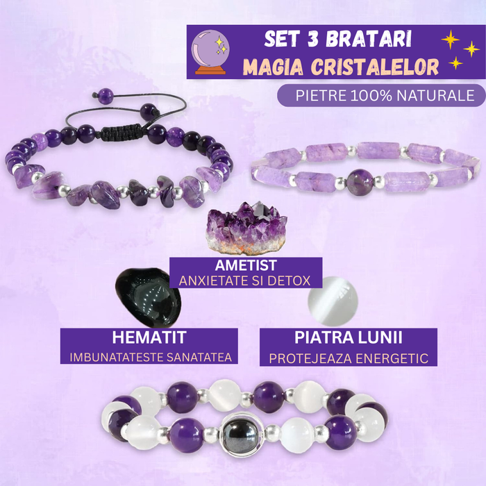SET 3 BRATARI MAGIA CRISTALELOR