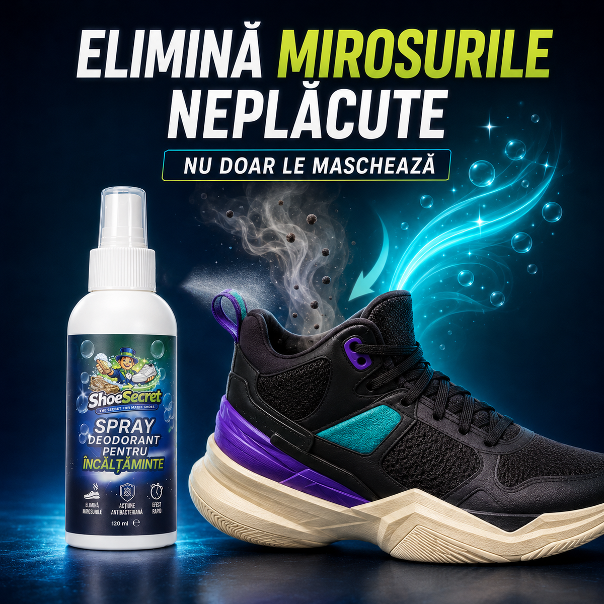 Spray deodorant pentru incaltaminte ShoeSecret