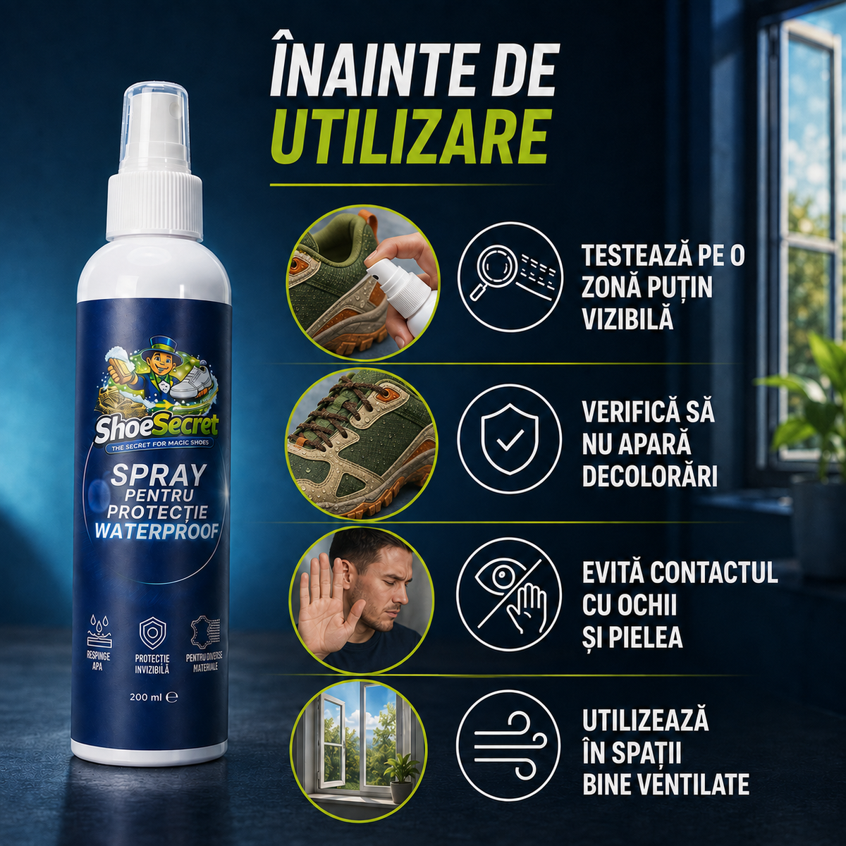 Spray impermeabilizare incaltaminte si haine ShoeSecret