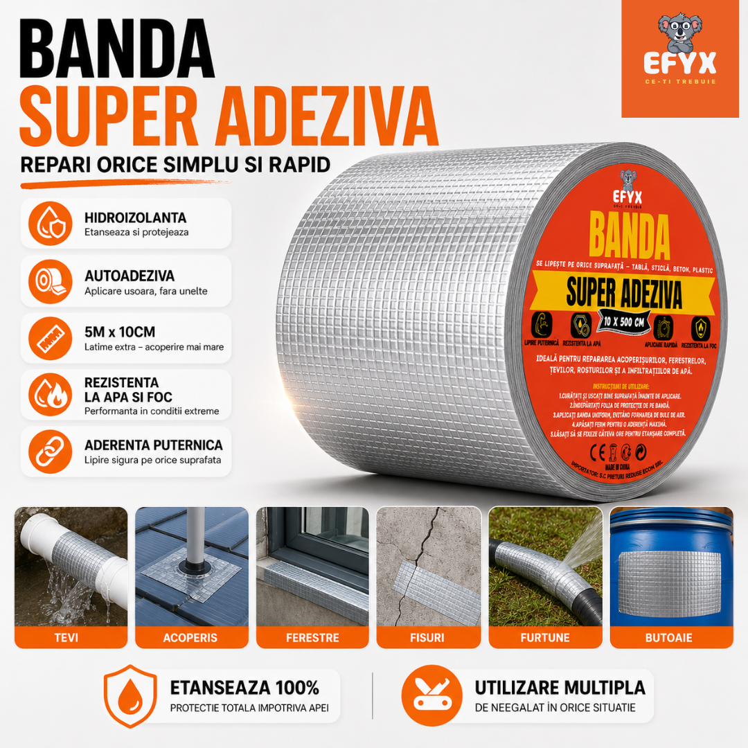 BANDA SUPERADEZIVA 5M X 10CM