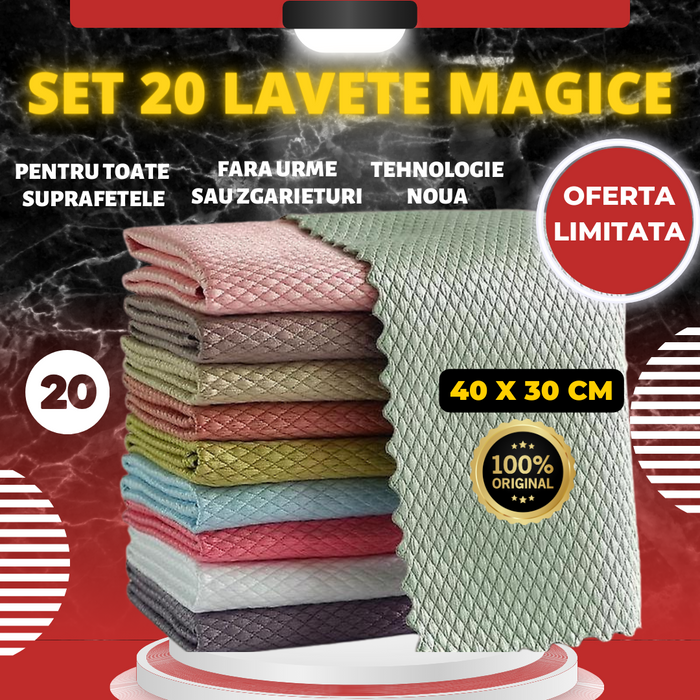 SET 20 LAVETE MAGICE 40 X 30 CM