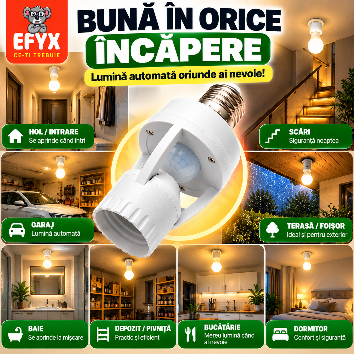 1+1 DULIE SMART CU SENZOR DE MISCARE