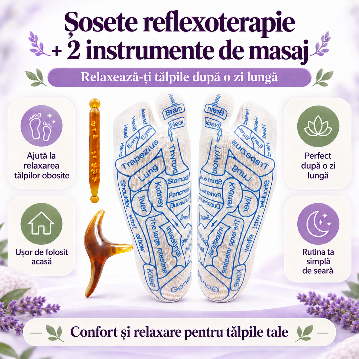 Set Masaj Reflexoterapie pentru Tălpi