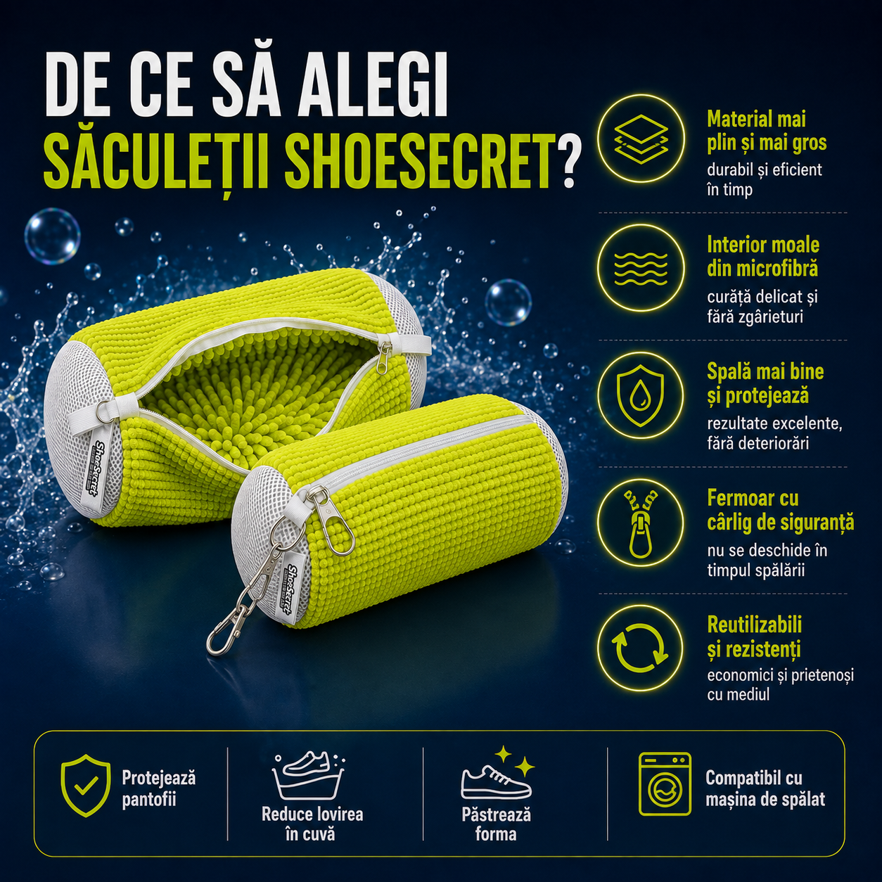 Set 2 Săculeți Spălare Încălțăminte