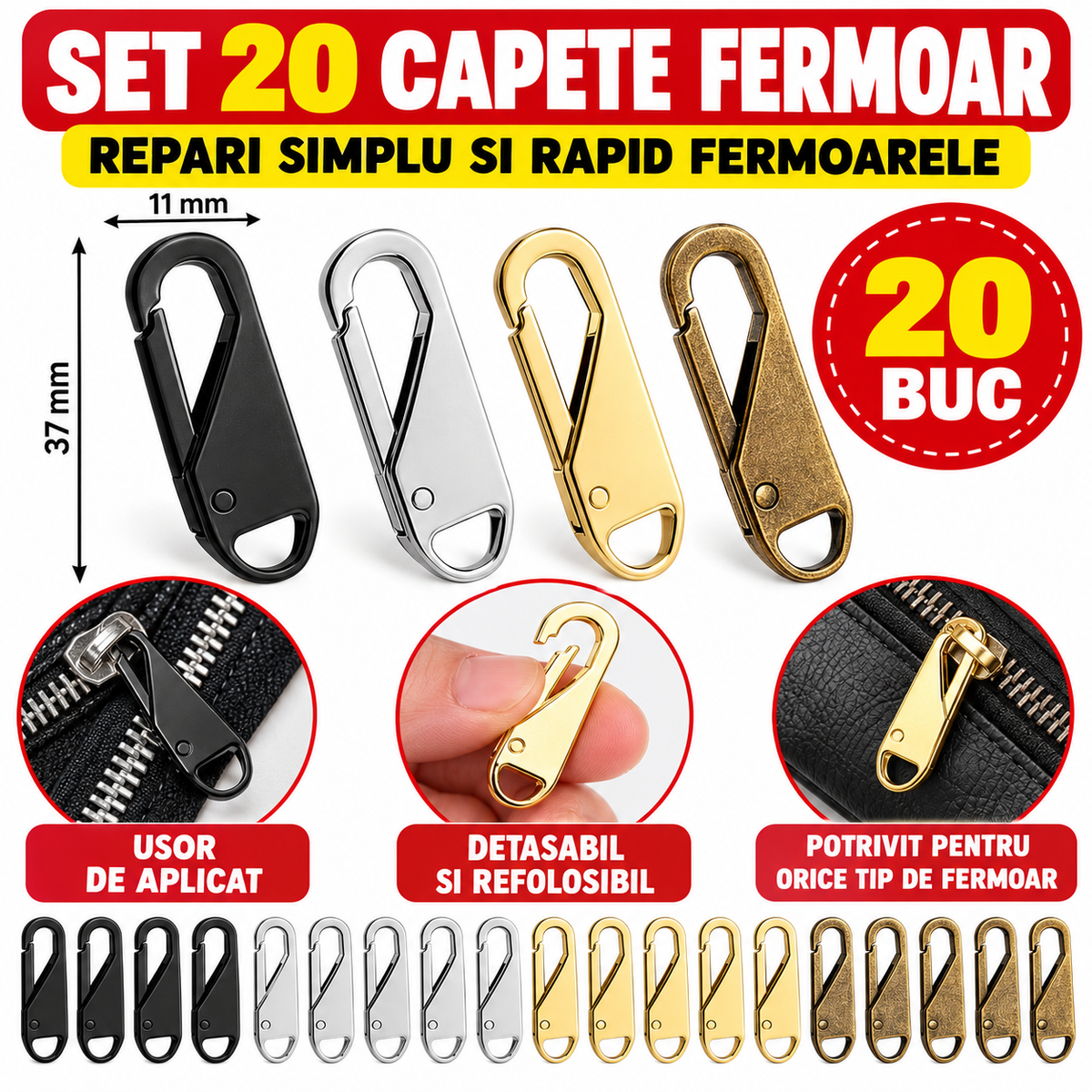 SET 20 CAPETE FERMOAR