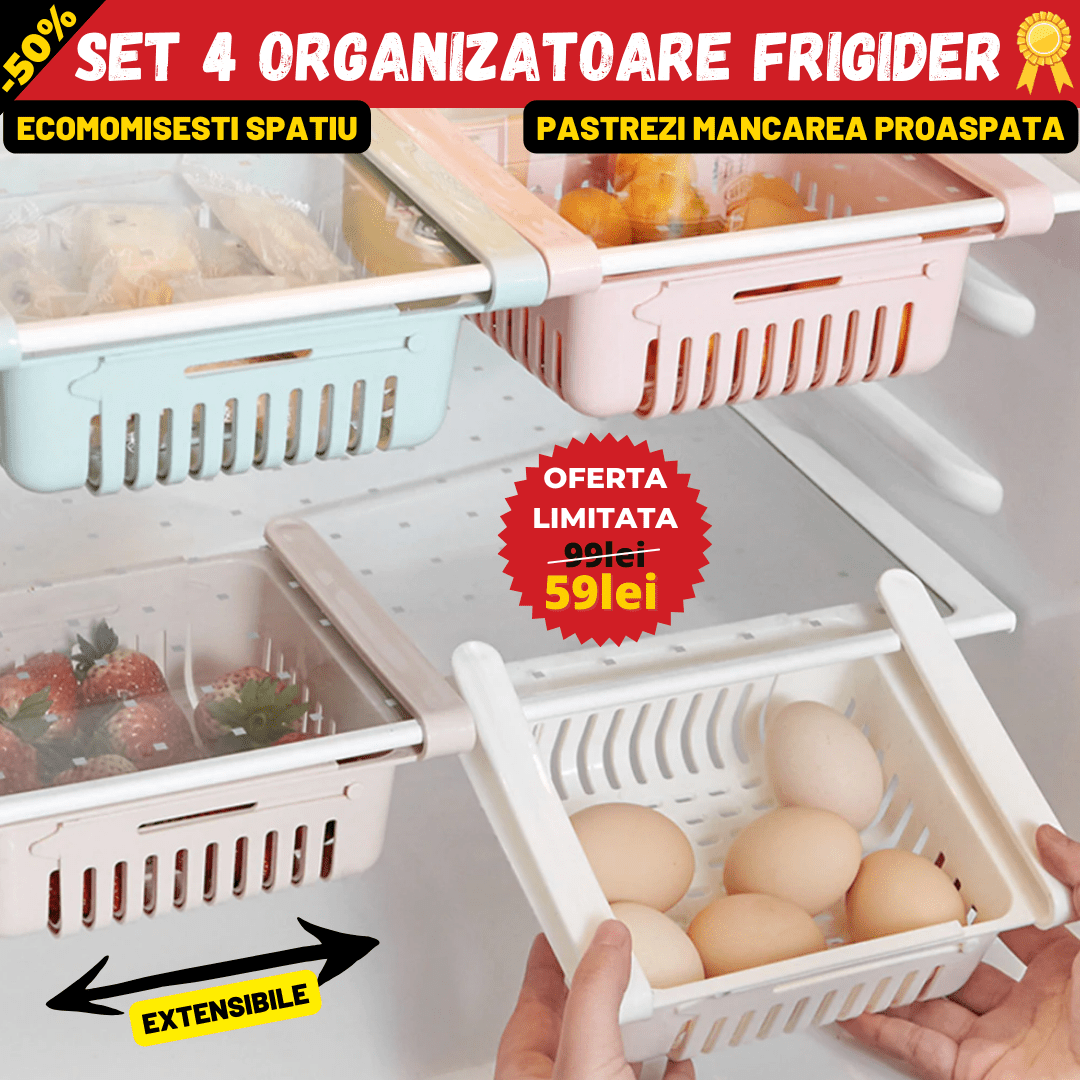 SET 4 ORGANIZATOARE FRIGIDER
